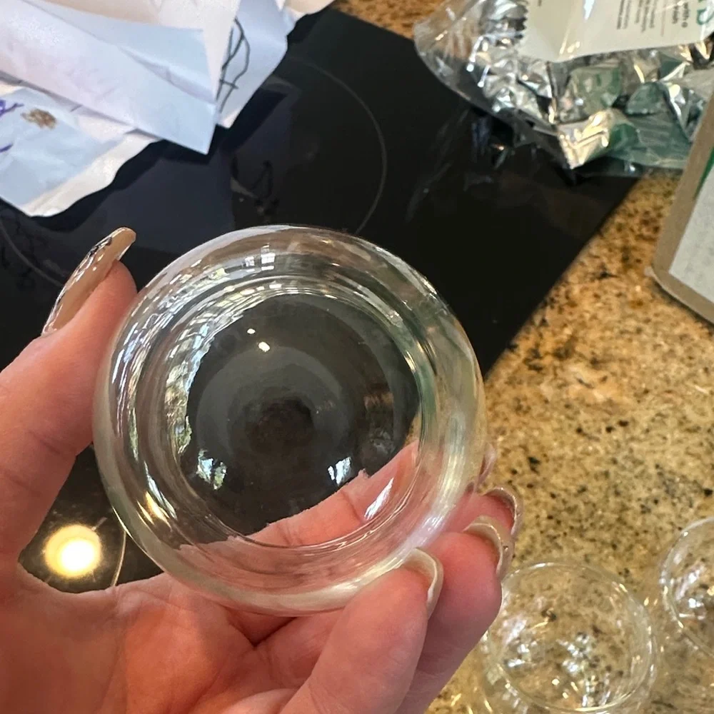 Crate&Barrel Clear Double-Walled Glass Cups